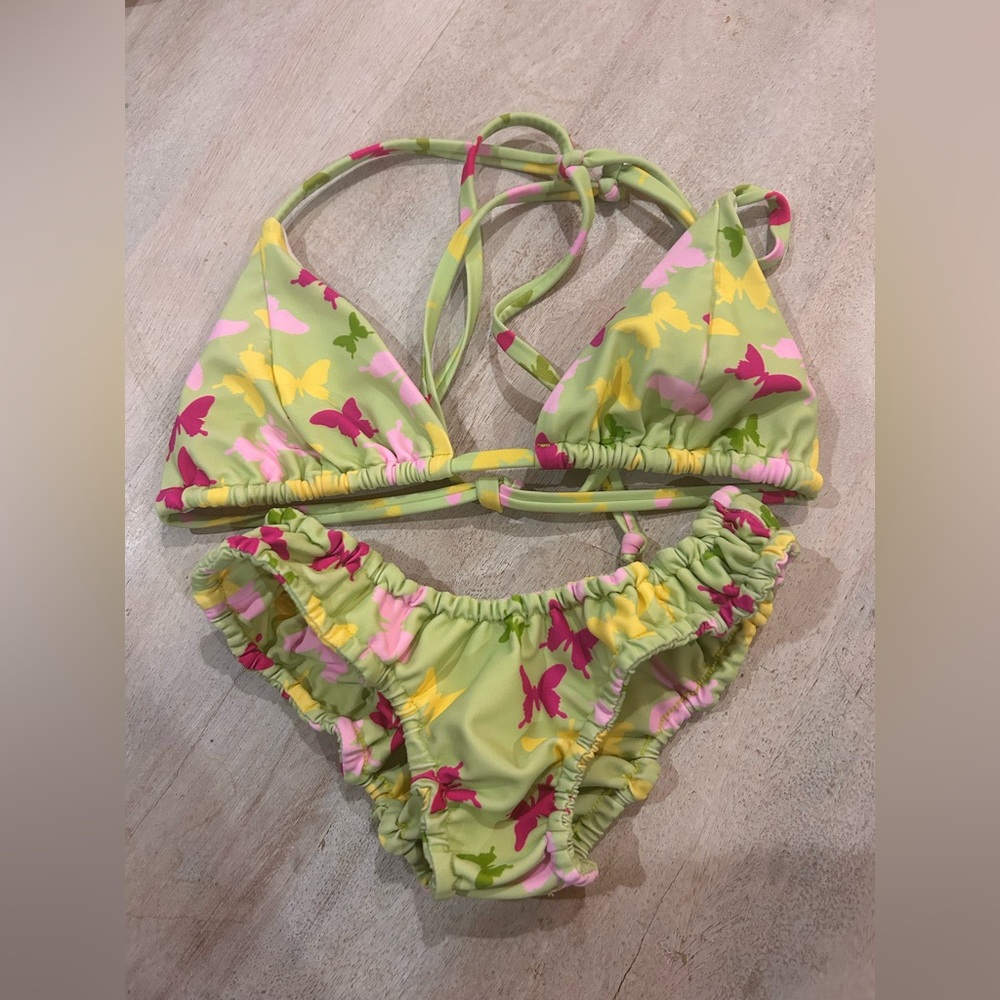 Like New ☀️🦋Princess Polly🦋☀️Butterfly Print Bikini Set